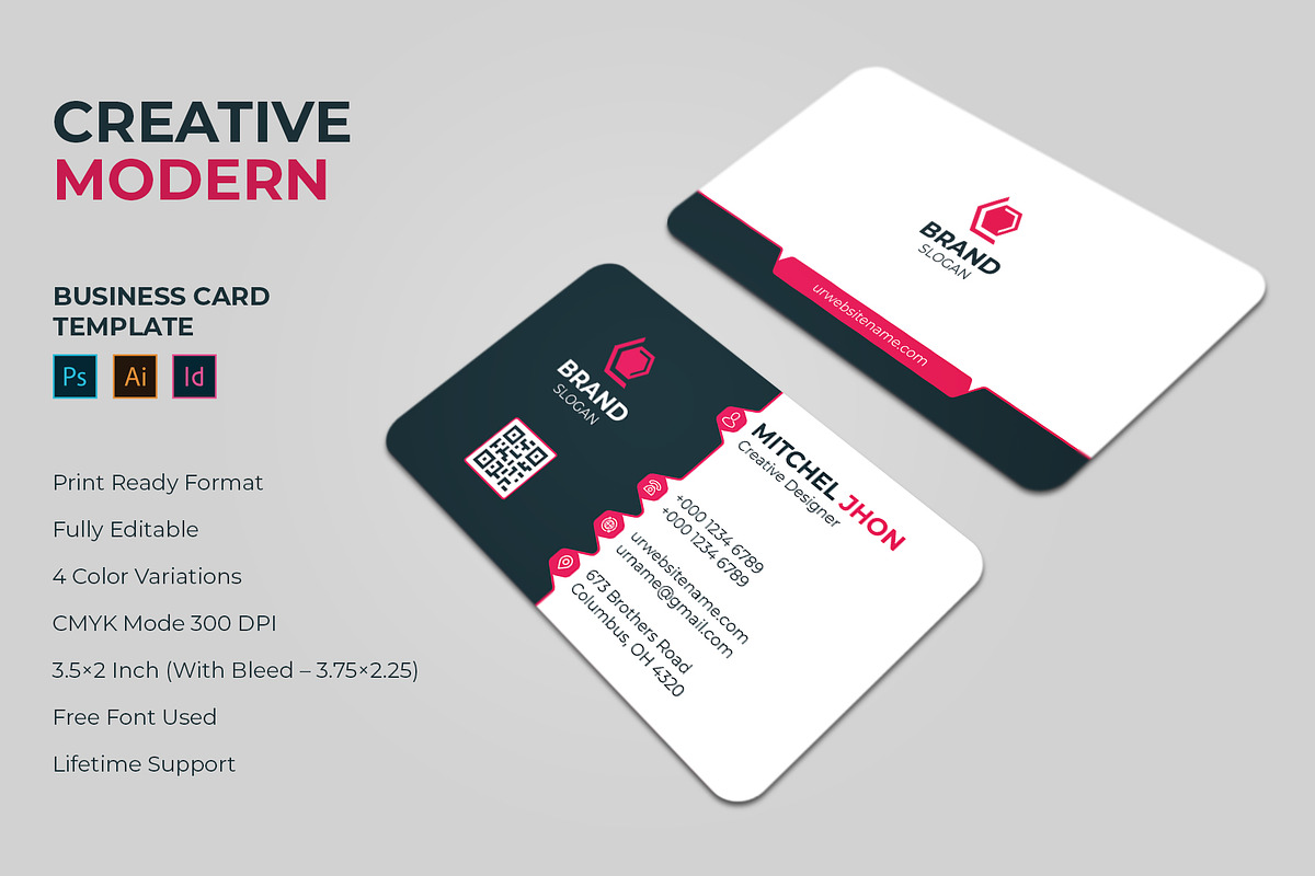 Creative & Modern Business Card, a Business Card Template by GFXCity (Photo 1 of 4)