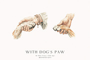 With Dogs Paw, a Person Illustration by PeDe Designs (Thumbnail 2 of 9)