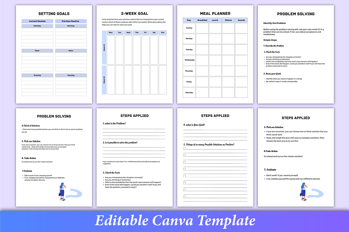 2024 Problem Solving Planner Canva
