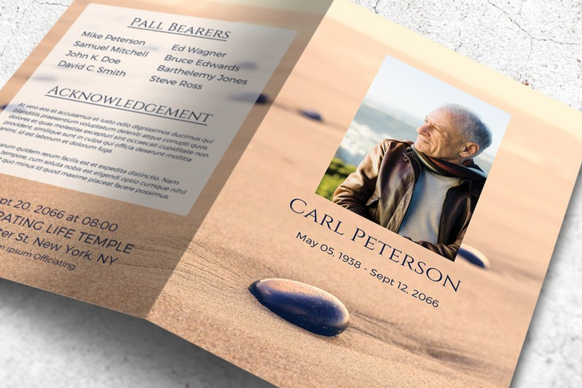 Memorial Program | Sand & Stone, a Brochure Template by Final Tribute (Photo 1 of 5)
