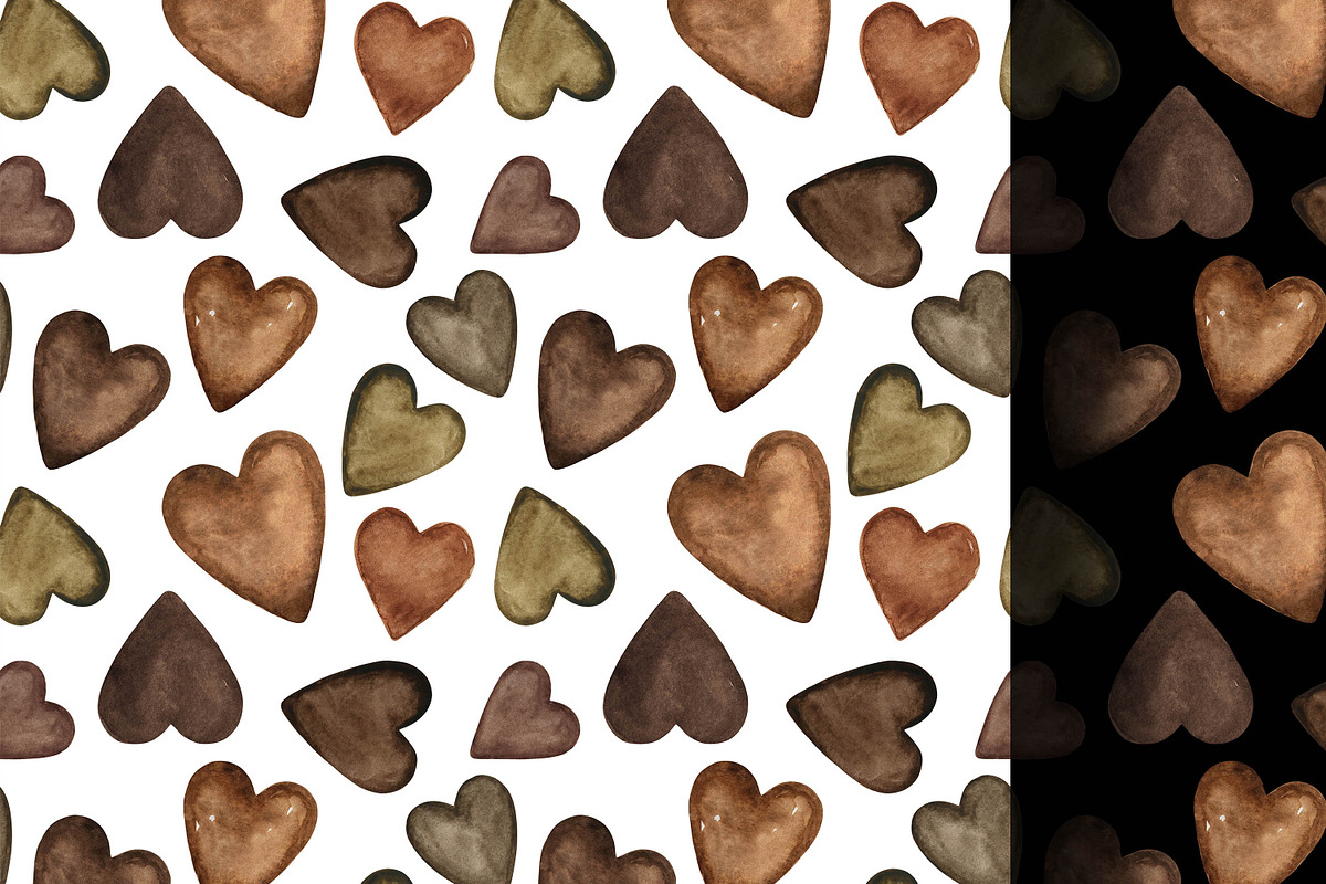 Watercolor heart cliparts & patterns, an Object Graphic by Naty Art (Photo 20 of 24)