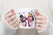 Coquette Halloween Bow Png, an Illustration by Watercolor design (Thumbnail 3 of 3)