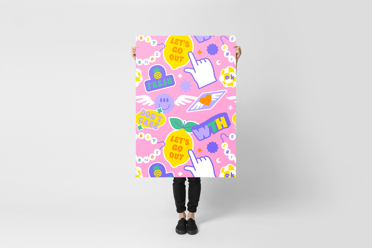 Y2K Label Set: Graphics & Patterns, an Illustration by Dedraw Studio (Photo 10 of 11)