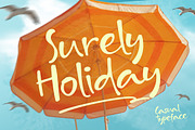 Surely Holiday - Casual Font, a Handwritten Font by decographstud (Thumbnail 1 of 8)