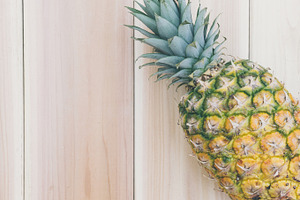 Pineapple and Wood Background  4