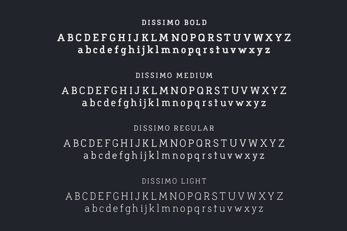 Dissimo Font Family (8 fonts), a Font by Verg Shop (Photo 24 of 24)
