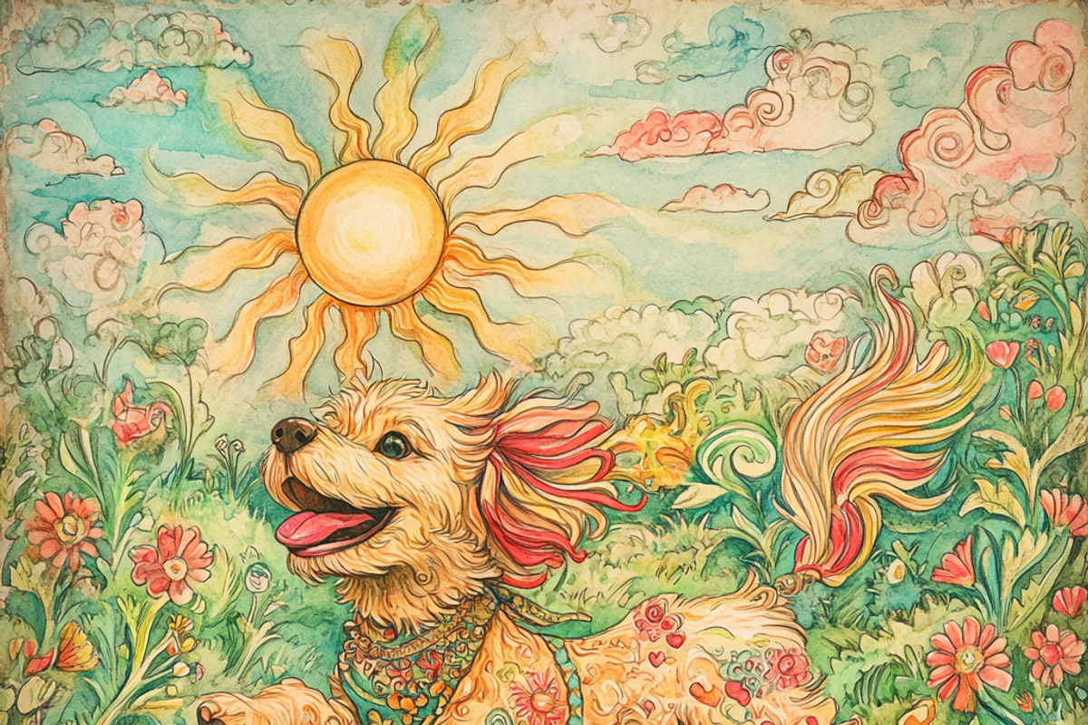 Playful Running Dog, a Background Graphic by Printable Treasure (Photo 5 of 5)