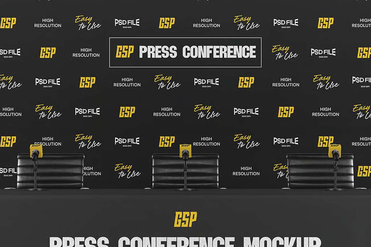 Press Conference Mockup, an Advertising Mockup by graphicsauce (Photo 4 of 4)
