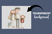 Christmas Family Clipart, an Illustration by Designworld (Thumbnail 3 of 6)