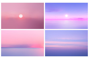 Blurry Sky & Sunset Landscape