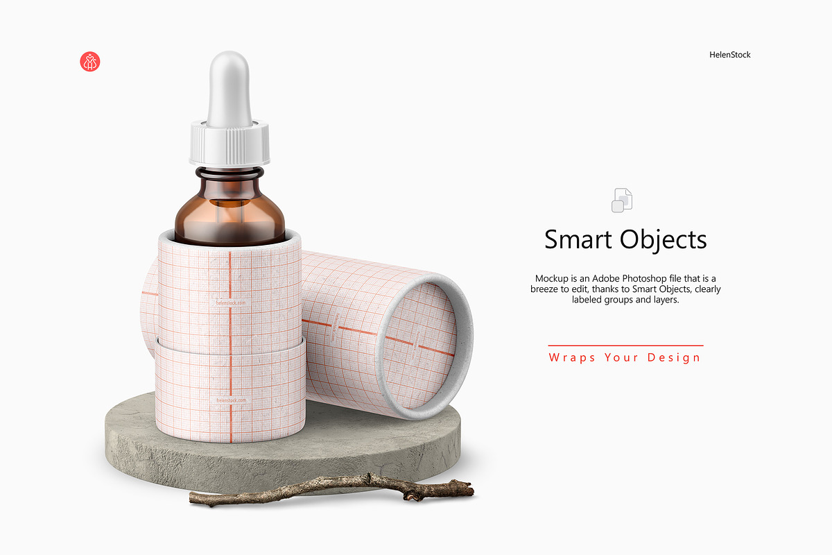 Dropper Bottle with Tube Mockup, a Packaging Mockup by HelenStock (Photo 4 of 9)