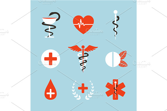 Medical Symbols Emblems And Signs