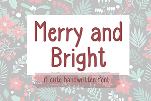 Merry & Bright Cute Handwritten Font