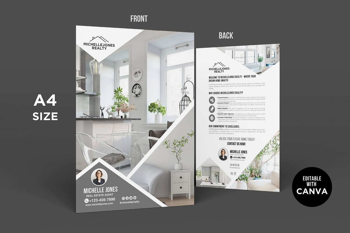 Real Estate Introduction Flyer Canva preview 3
