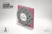 Clear Square Flat Boxes Mockup, a Packaging Mockup by INCDesign (Thumbnail 9 of 14)