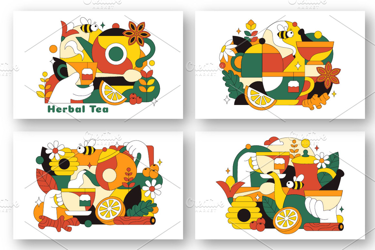 10 Herbal Tea Illustration, a Food Illustration by denayunebgt (Photo 3 of 4)