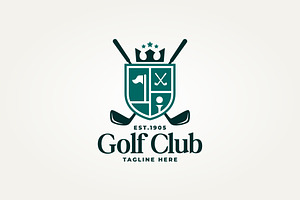 golf club badge icon logo, a Branding & Logo Template by Blazybone