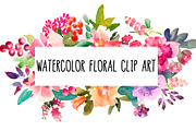 Watercolor flower bundle, an Illustration by GraphicRain (Thumbnail 3 of 9)