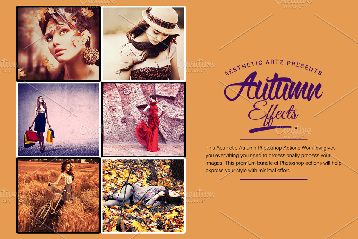Aesthetic Autumn Effects PS Actions preview 3