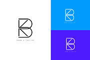 Initial letters BK or KB logo design, a Branding & Logo Template by Aleesher (Thumbnail 1 of 2)