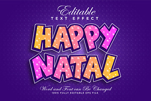 Happy Natal Text Effect | Vector, a Layer Style Add-On by padilah_a