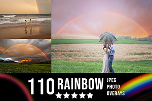 SALE!110 Rainbow Photo Overlay