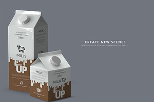 Milk / Fruit Juice Carton Mockup