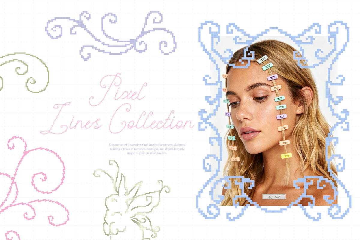100 Pixel Lines Collection, an Object Graphic by Feelsoul (Photo 1 of 10)
