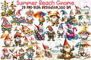 Watercolor Summer Beach Gnome Clipar, an Illustration by Sublimation Artist (Thumbnail 1 of 6)