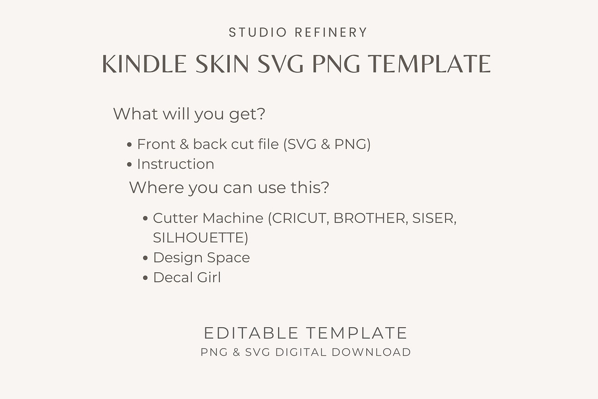 Kindle Paperwhite 5 Skin Template, a Graphic by STUDIO REFINERY (Photo 2 of 5)