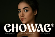 Chowag - Modern Stylish Font, a Sans Serif Font by Iqsiart Studio (Thumbnail 1 of 13)