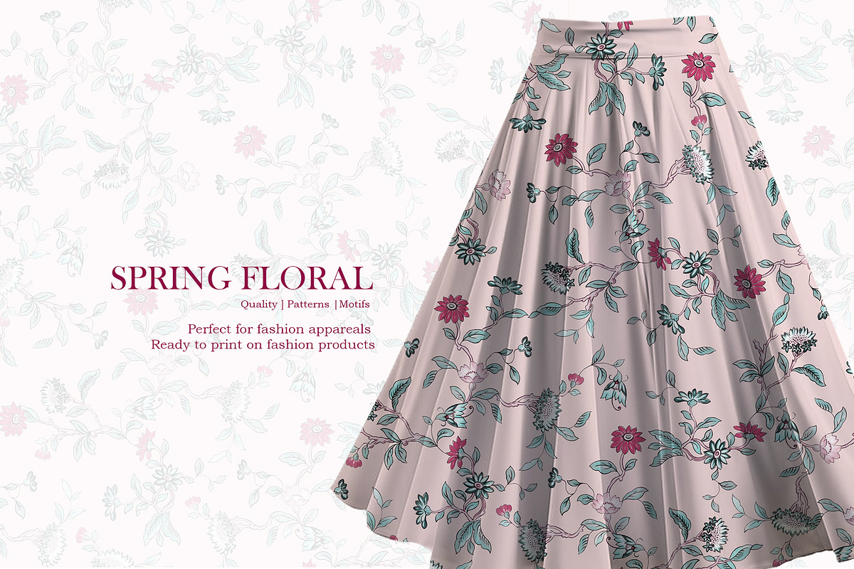 Spring Floral Pattern & Motifs, a Pattern Graphic by GND ART STUDIO (Photo 7 of 7)