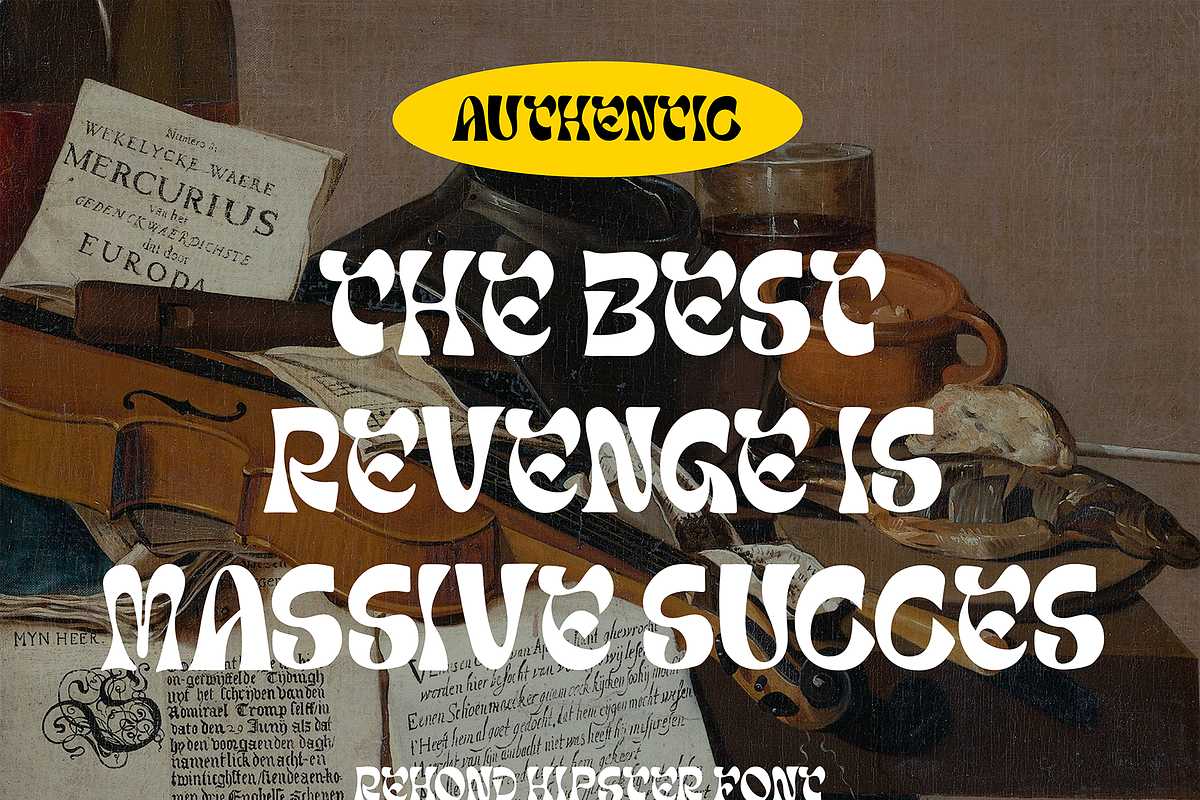 Rehond Hipster font, a Handwritten Font by Authentic Studio (Photo 3 of 6)