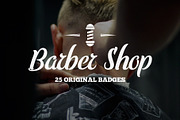 Vintage Barber Shop Badges & Labels, a Branding & Logo Template by Lustra Frisk (Thumbnail 1 of 3)