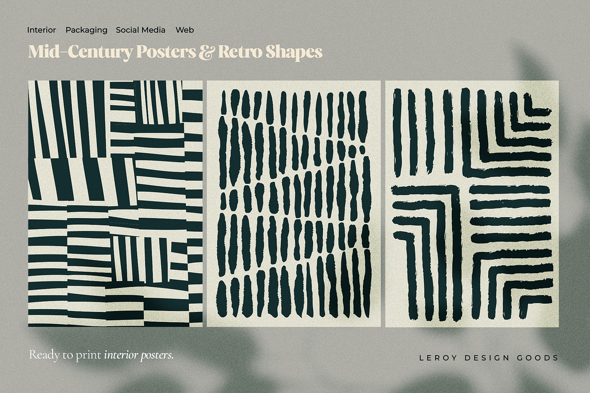 Mid-Century Posters & Retro Shapes 1, a Graphic by LEROY Design (Photo 9 of 10)