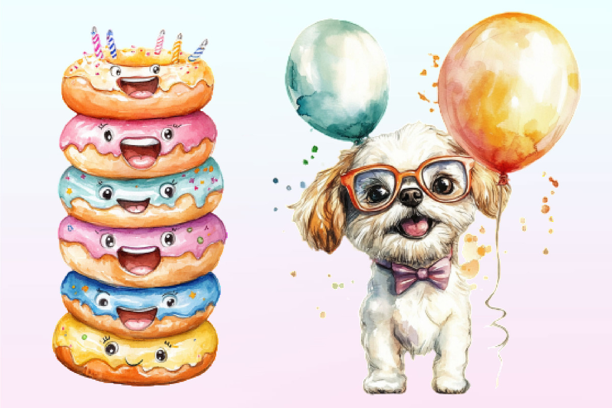 Quirky Funny Birthday Clipart Png, a Graphic by CitraGraphics (Photo 3 of 4)