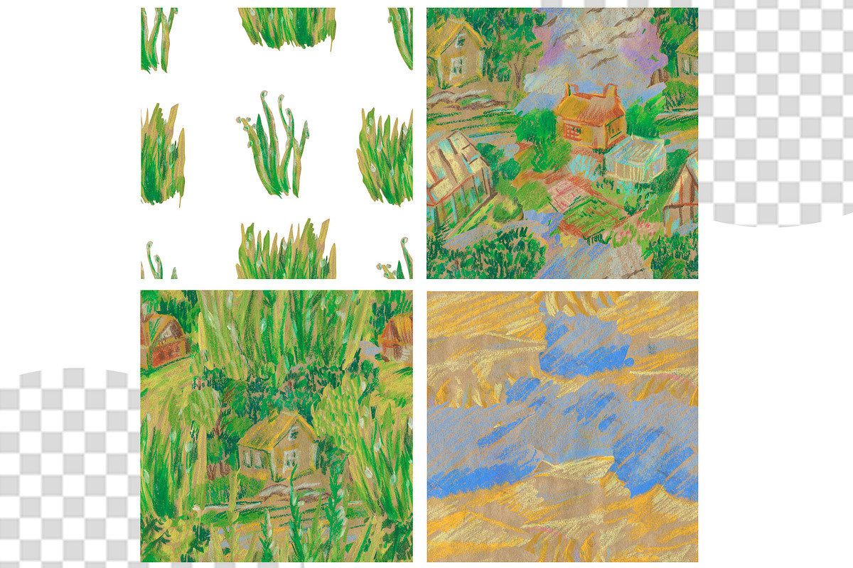 Kids Crayon Forest Seasons Seamless, a Pattern Graphic by Lucyinyourheart (Photo 10 of 10)