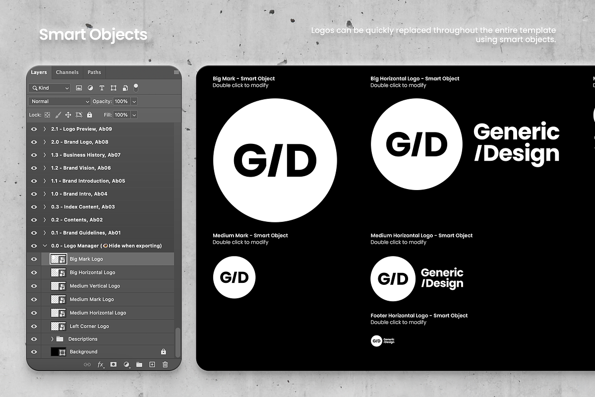 Brand Guidelines-Photoshop Template, a Templates & Theme by Unio Designs (Photo 9 of 9)