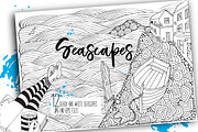 Seascapes black and white, an Object Illustration by ImHope (Thumbnail 1 of 9)