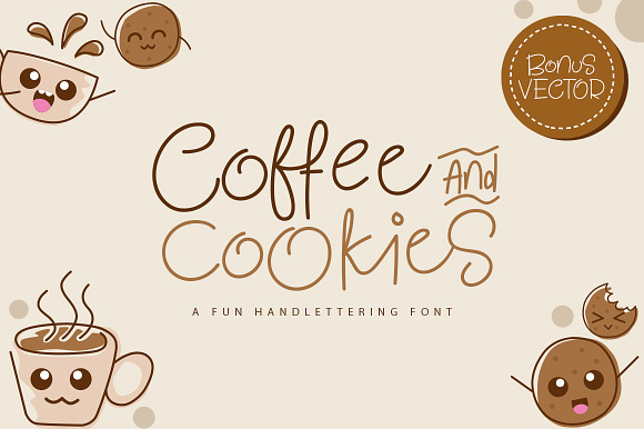 Coffee and Cookie Font preview 8