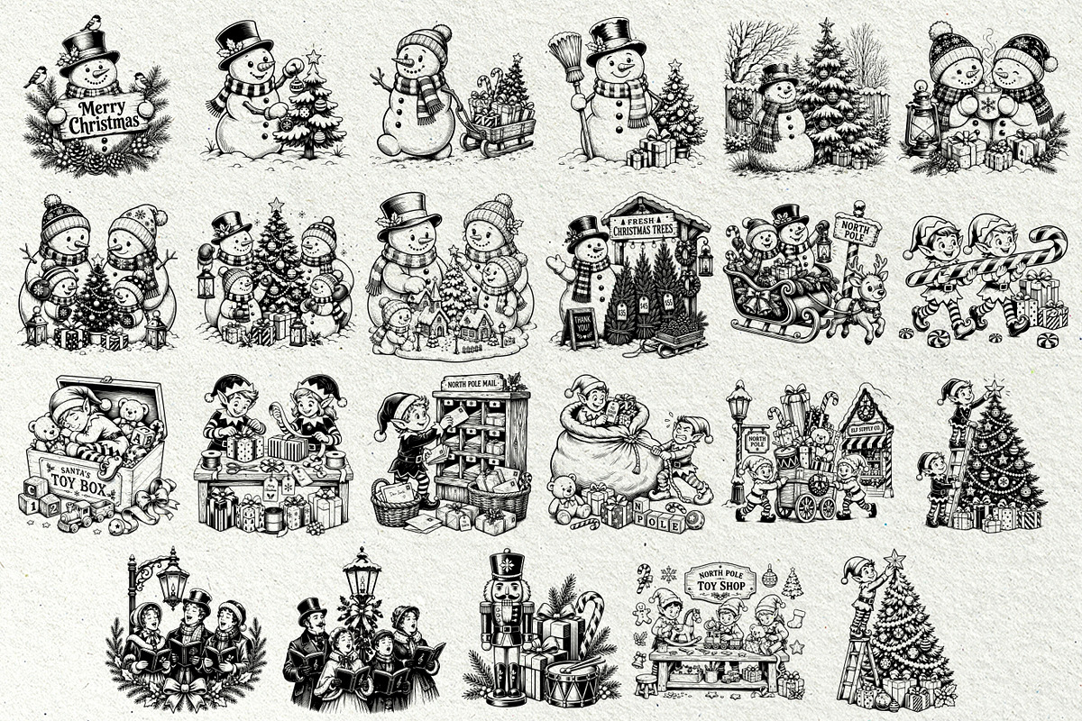 Christmas Scenes SVG Graphics, a Seasonal Illustration by DENIDigitalArtSudio (Photo 7 of 8)