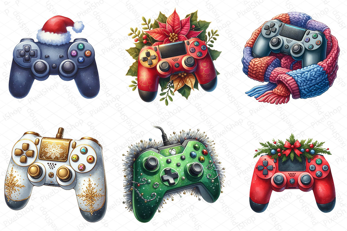 Christmas Gaming Controller, an Illustration by DreamPrint404 (Photo 2 of 4)