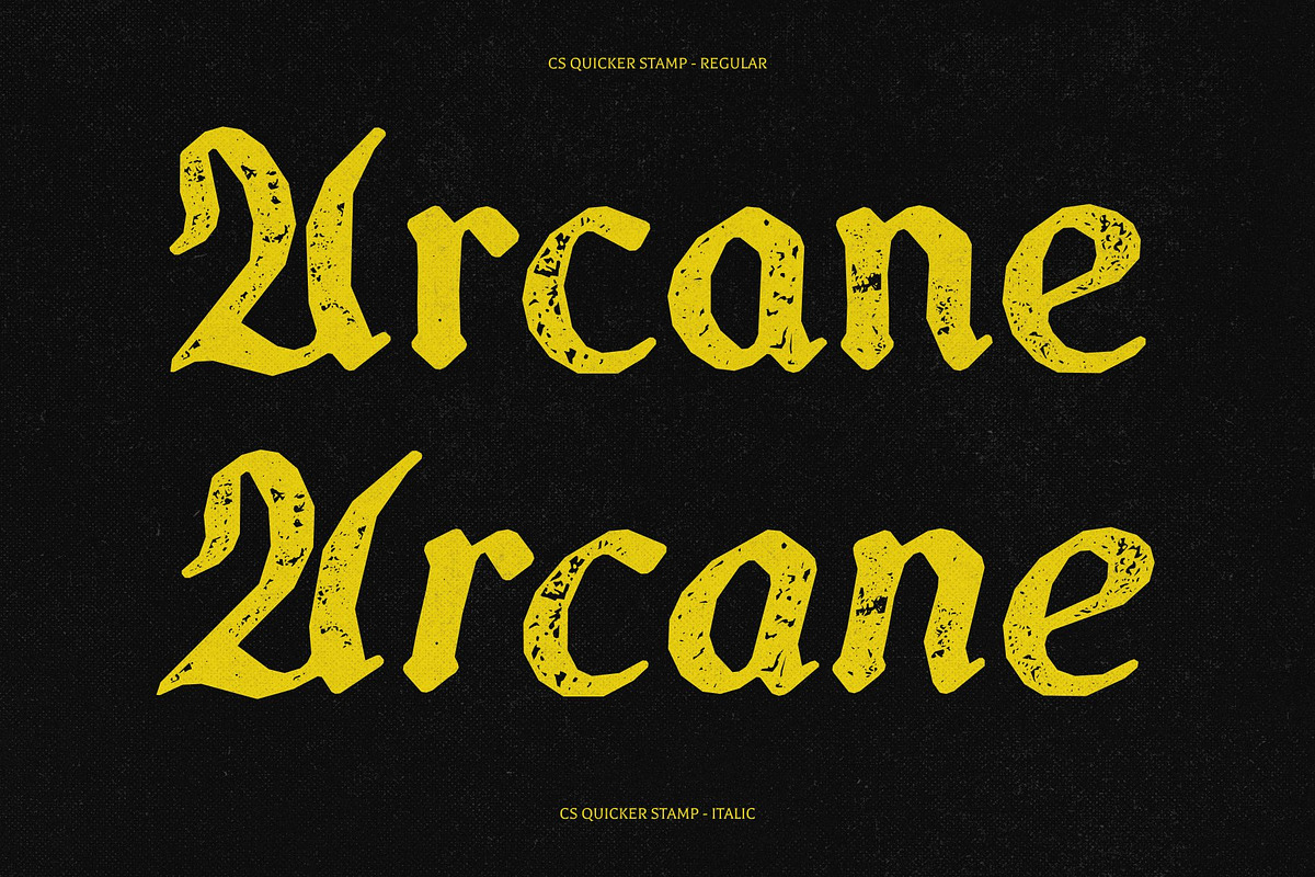 CS Quicker Stamp, a Blackletter Font by Craft Supply Co. (Photo 3 of 8)