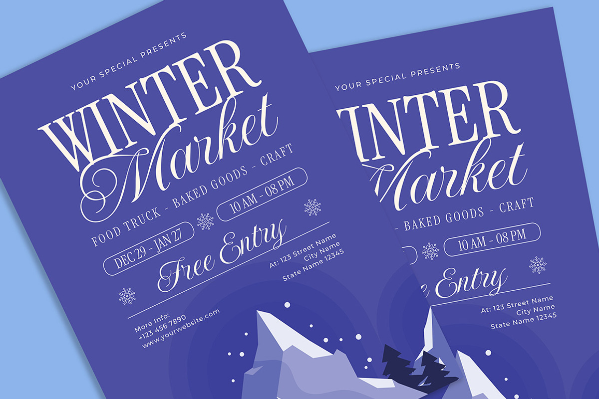 Winter Market Flyer, a Flyer Template by Gumico Studio. (Photo 3 of 3)