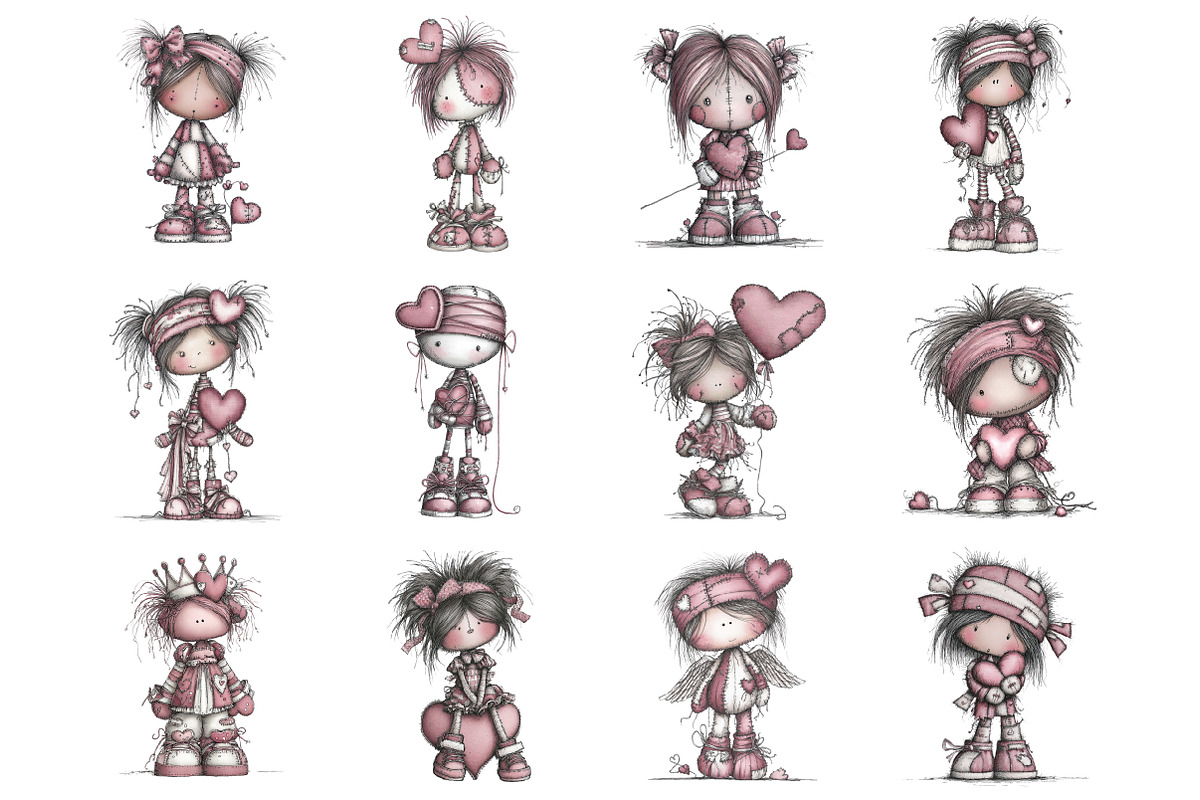 Valentines Voodoo Doll Clipart, an Illustration by Design Market (Photo 3 of 3)