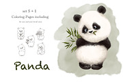 Panda Coloring Pages. Animals, an Animal Illustration by sheincar (Thumbnail 1 of 2)
