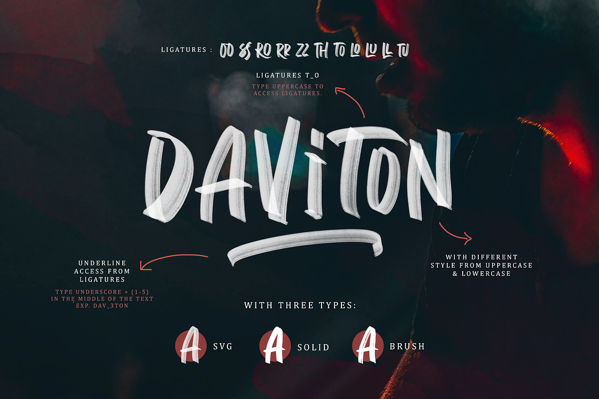 Daviton SVG - Freestyle Font preview 3