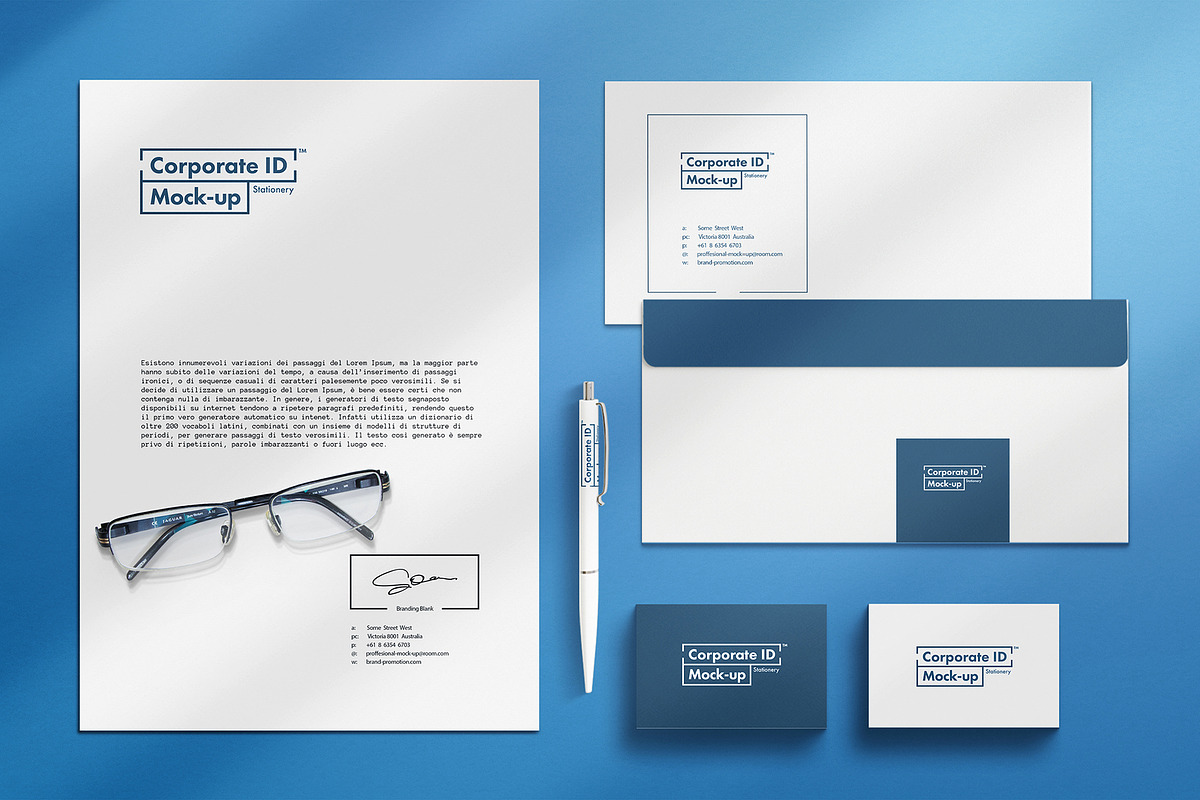 Corporate Stationery Mock-up Set, a Product Mockup by ItemBridge