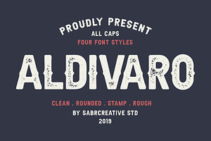Aldivaro Font Family- 4 Font Style