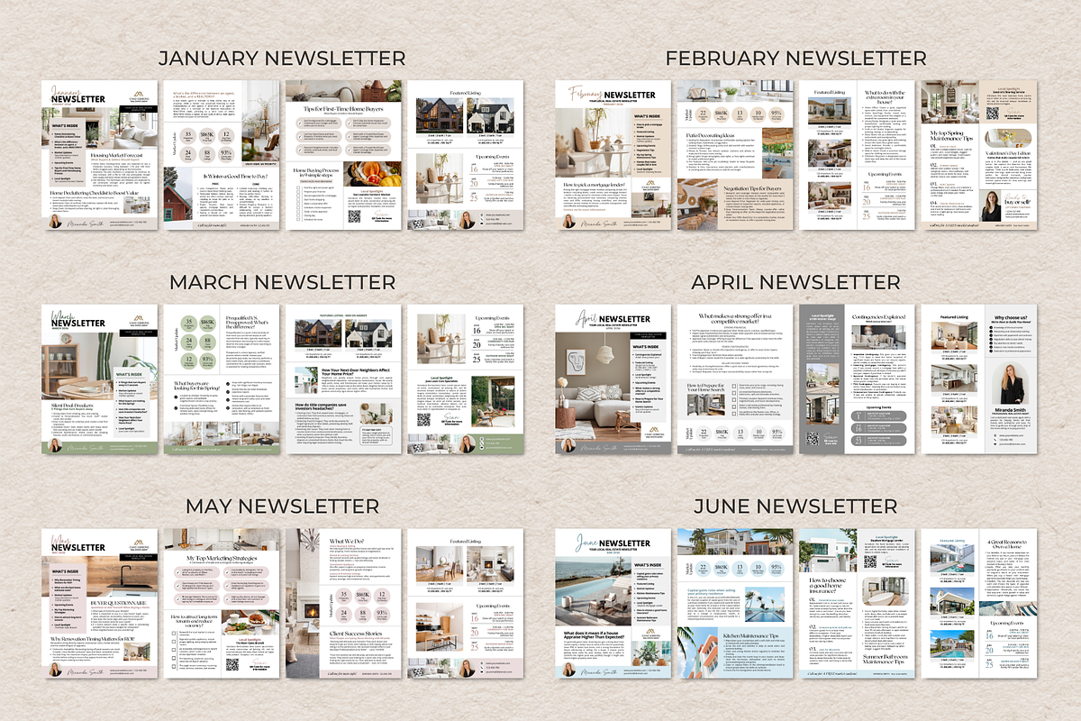 12 Month Real Estate Newsletter, a Brochure Template by ShopRShop (Photo 6 of 9)